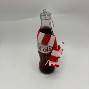 Coca-Cola Ornament with Red and White Scarf